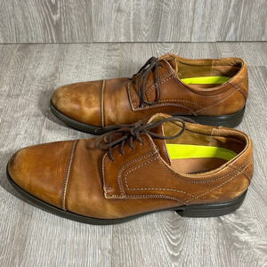 Florsheim Finance Cap Toe Oxfords Cognac 10D